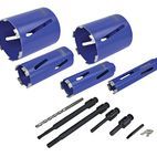Faithfull Diamond Core Drill Kit &amp; Case Set of 11 additional 1