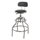 Sealey SCR14 Workshop Stool Pneumatic with Adjustable Height Swivel Seat &amp; Back Rest additional 2