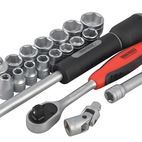 Teng TT3819 Regular Metric Socket Set,  19 Piece -  3/8in Drive additional 3
