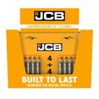 JCB Super Alkaline Batteries 4 Plus 4 additional 2