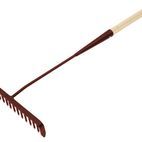 Faithfull Tarmac Rake 16 Round Teeth - Wooden Handled additional 1