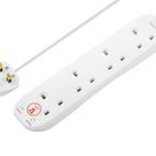 Masterplug Surge Protected Extension Lead 2m additional 2