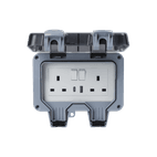 Securlec Double Outdoor Weatherproof 2 Gang Switched Socket With USB-A &amp; USB-C additional 1