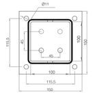 Picardy Bolt-Down Post Support 100x100mm additional 2