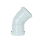 Davant Push Fit Obtuse Bend 45 Degrees White additional 1