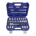 BlueSpot Tools 1/2in Hex &amp; 12 Point Socket Set, 32 Piece additional 1