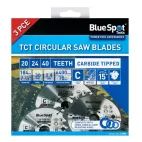 BlueSpot Tools 184mm Circular Saw Blade Set, 3 Piece additional 1