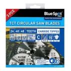 BlueSpot Tools 210mm Circular Saw Blade Set, 3 Piece additional 1
