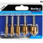 BlueSpot Tools HSS Titanium Countersink Bit Set, 5 Piece additional 2