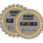 DEWALT DT90270 Construction Circular Saw Blade 2 Pack 165 x 20mm x 24T/36T additional 1