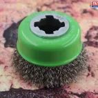 Faithfull X-LOCK Wire Cup Brush 75mm M14x2, 0.30mm Stainless Steel Wire additional 4