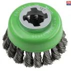 Faithfull X-LOCK Wire Cup Brush Twist Knot 75mm M14x2, 0.50mm Stainless Steel Wire additional 2