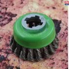 Faithfull X-LOCK Wire Cup Brush Twist Knot 75mm M14x2, 0.50mm Stainless Steel Wire additional 4