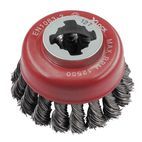 Faithfull X-LOCK Wire Cup Brush Twist Knot 75mm M14x2, 0.50mm Steel Wire additional 1