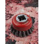 Faithfull X-LOCK Wire Cup Brush Twist Knot 75mm M14x2, 0.50mm Steel Wire additional 4