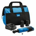 Draper 23649 12V Ratchet Kit, 2 x 1.5Ah Batteries, 1 x Fast Charger, 1 x Tool bag additional 1