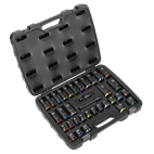 Sealey Impact Socket Set 1/2"Sq Drive 34pc Colour Coded AK5635M additional 1