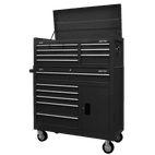 Sealey Topchest &amp; Rollcab Combination 15 Drawer with Ball-Bearing Slides - Black AP41STACKB additional 2