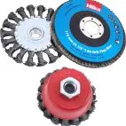 Hilka 3 pce Wire Brush &amp; Wheel Set for Angle Grinders additional 1