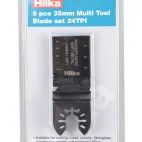 Hilka 5 pce 35mm Multi Tool Blade Set 24TPI additional 1