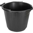 Faithfull General-Purpose Bucket 14 litre (3 gallon) - Black additional 1
