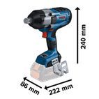 Bosch GDS 18V-1050 HC Pro BITURBO 3/4in Impact Wrench 18V Bare Unit additional 2