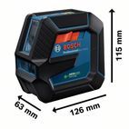 Bosch GLL 2-15 G Professional Line Laser + Universal Mount &amp; Clamp additional 2