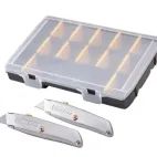 STANLEY® 99E Trimming Knife Twin Pack with 50 Spare Blades in Organiser additional 1