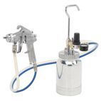 Sealey SSG1P Pressure Pot System with Spray Gun &amp; Hoses 1.8mm Set-Up additional 2