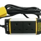 STANLEY® Electrical 2-Gang Powerboard with Belt-Clip 5m additional 2