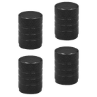 Sealey Aluminium Valve Cap 4pc - Black Anodised VCB4 additional 2