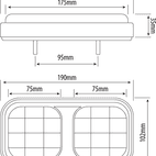 7.5" LED Multifunctional Tail Lamp - Stop/Tail/Indicator additional 2
