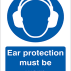 Ear Protection Must Be Worn - 240 x 360 mm additional 2