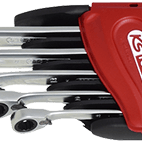 KS TOOLS 'DUO GEARplus<sup>&amp;reg;</sup>' Reversible Ratchet Ring/Open-End Combi Spanners with Open Jaw Ratchet Function Set additional 1