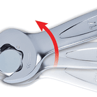KS TOOLS 'DUO GEARplus<sup>&amp;reg;</sup>' Reversible Ratchet Ring/Open-End Combi Spanners with Open Jaw Ratchet Function Set additional 2