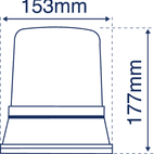 LAP ELECTRICAL Halogen Rotating Beacon - 3 Point additional 2