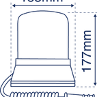 LAP ELECTRICAL Halogen Rotating Beacon - Magnetic Base additional 2