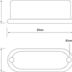 LED Amber Warning Light - 3 x COB LED 8W additional 2