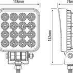 LED High Power Work Lamp - 4" Square additional 2