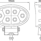 LED Work Lamp - 6" Oval additional 2