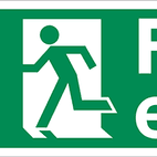 Left Arrow - Fire Exit - 360 x 120 mm additional 2