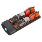 Sealey TD0540S2 Ratchet Tie Down 25mm x 4m Polyester Webbing with S Hooks 500kg Load Test - Pair additional 4