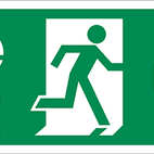 Right Arrow - Fire Exit - 360 x 120 mm additional 2