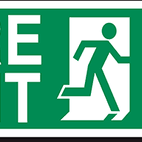 Right Arrow - Fire Exit - 360 x 120 mm additional 1