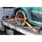 Sealey TDRWS Car Transporter Ratchet Tie Down 50mm x 3m Steel Wheel - Single 4500kg Load Test additional 1