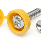 Security Number Plate Fasteners - Self-Tappers with Hinged Caps additional 11