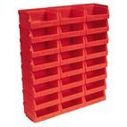 Sealey TPS124R Plastic Storage Bin 105 x 85 x 55mm - Red Pack of 24 additional 1