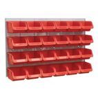 Sealey TPS130 Bin &amp; Panel Combination 24 Bins - Red additional 1