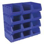 Sealey TPS412B Plastic Storage Bin 210 x 355 x 165mm - Blue Pack of 12 additional 1