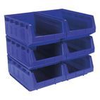 Sealey TPS56B Plastic Storage Bin 310 x 500 x 190mm - Blue Pack of 6 additional 1